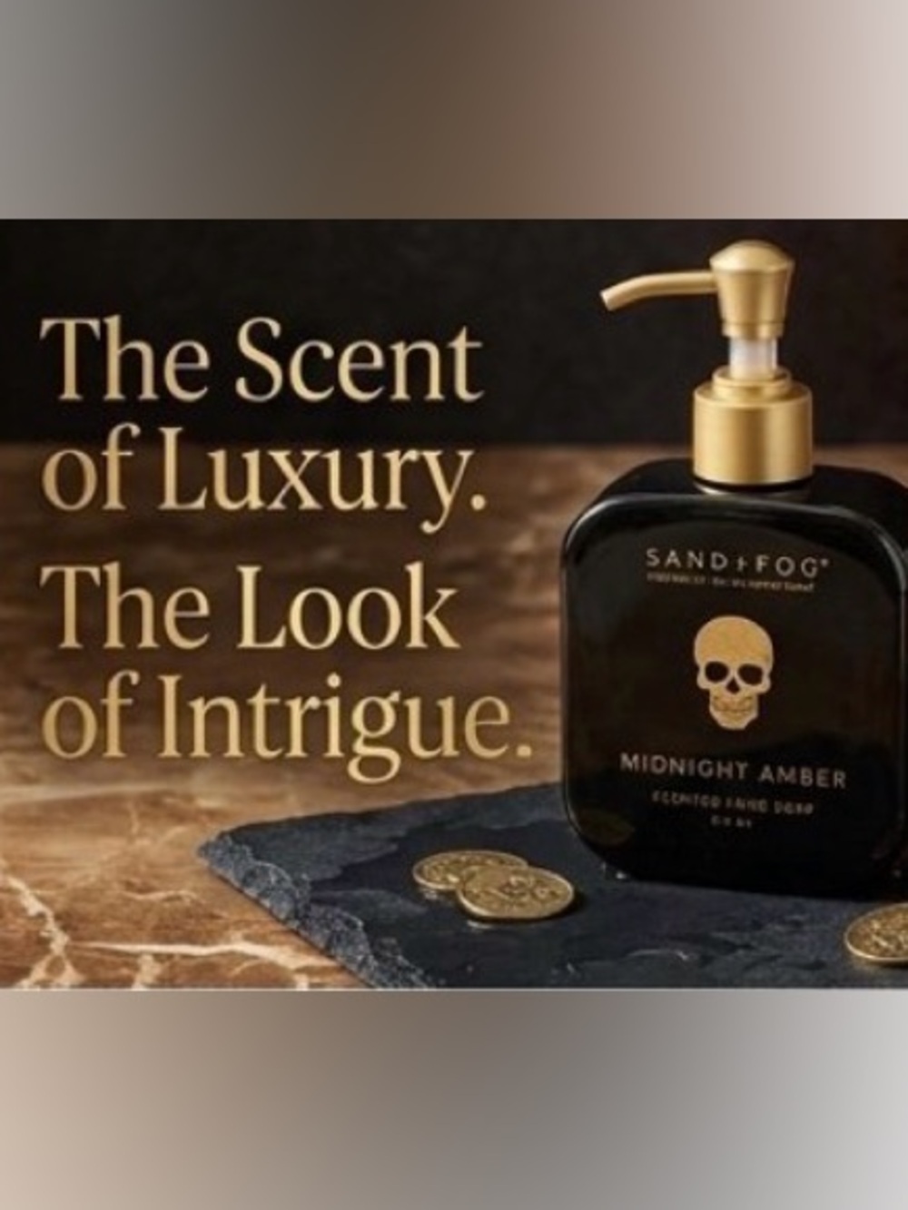 Midnight Amber Scented Hand Soap - Black & Gold